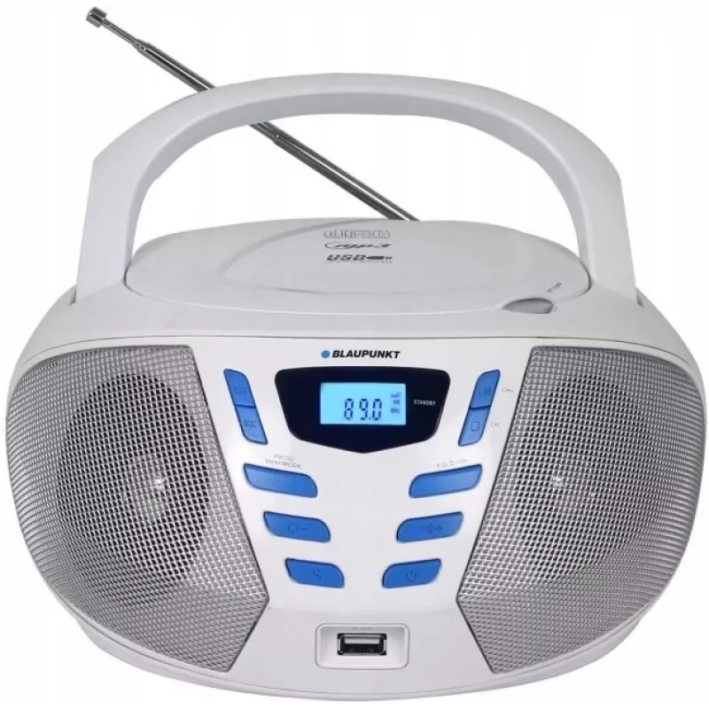 Przenośny system stereo Blaupunkt BB7-WH Cyfrowy 2,4 W FM Szary Odtwarzanie MP3