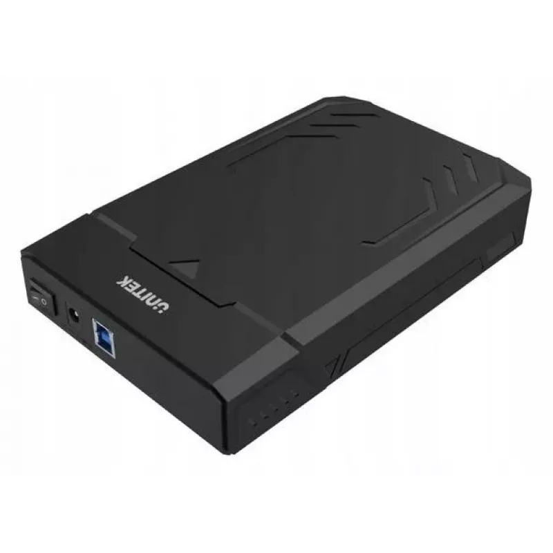 Obudowa HDD/SSD Unitek Y-3035 — 2.5/3.5 cala SATA, USB 3.2 Gen 1 (USB Type-B), 6 Gbit/s, czarna, zasilacz sieciowy