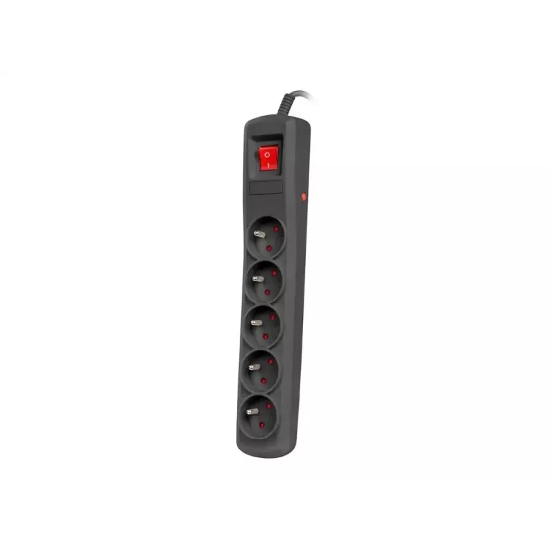 Listwa przeciwprzepięciowa NATEC Bercy 400 — 5 gniazd, kabel 3 m, czarna
