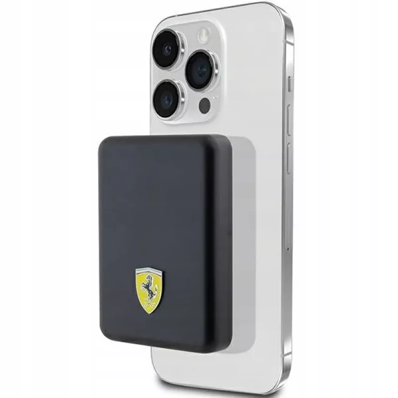 Ferrari Mocbank FEPB5MNCAK 15W 5000mAh Czarny/Czarny Metal Logo MagSafe