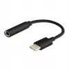 Adapter kablowy SAVIO AK-35/B USB Type‑C (3.1) męski na 3,5 mm żeński, czarny