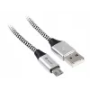 Kabel USB Tracer TRAKBK46928 1m USB A Micro-USB B Czarny Srebrny