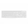 Przewodowa klawiatura pełnowymiarowa NATEC NAUTILUS NKL-1951, 105 klawiszy, US International QWERTY, biała, USB, 1.8 m