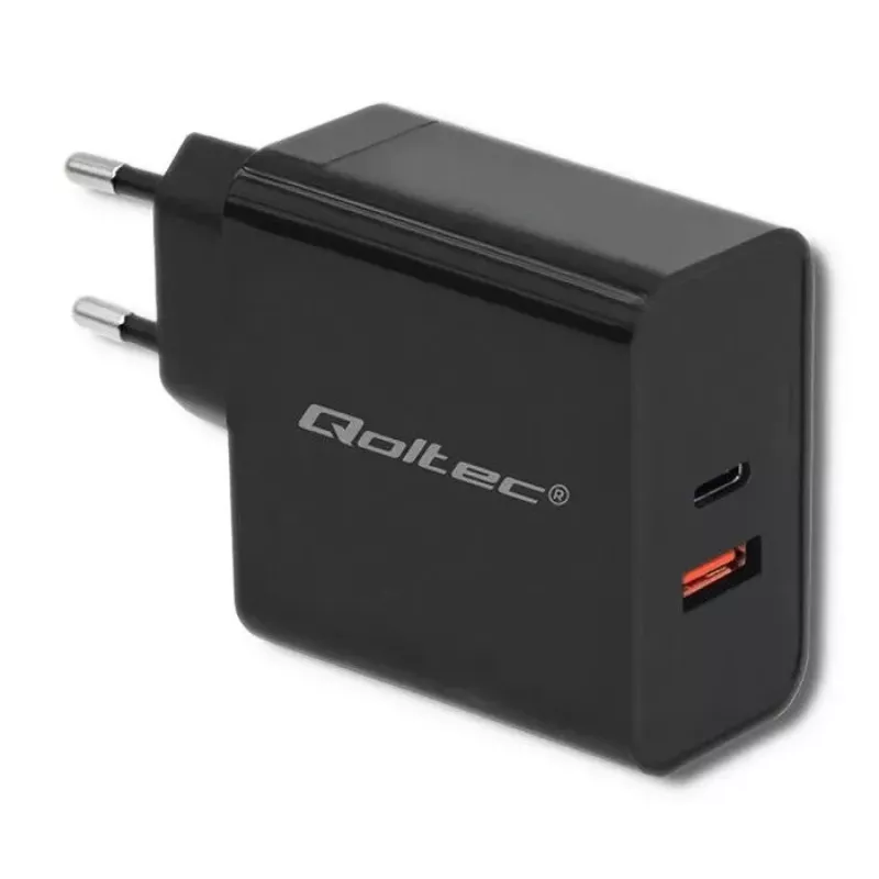 Zasilacz QOLTEC 51716 — AC 220–240V na 20V 3A (63W), czarny, uniwersalna ładowarka wewnętrzna