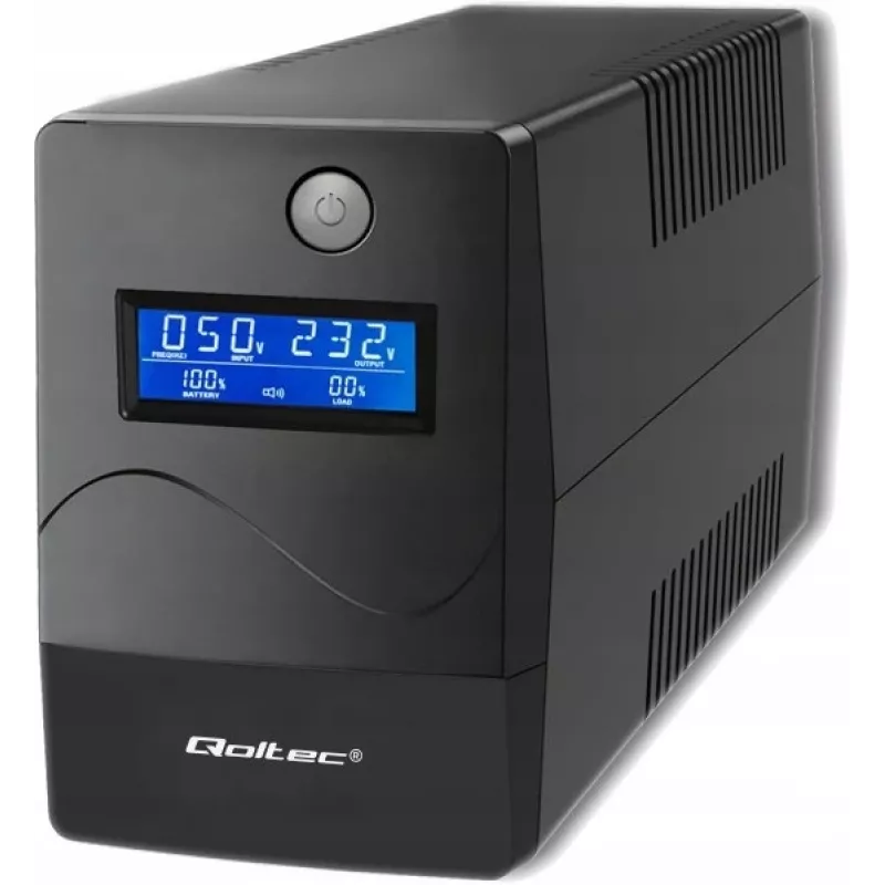 Qoltec Monolith zasilacz awaryjny (UPS) z podwójną konwersją (Online) 0.45 kVA 240 W 2 gniazda wyjściowe