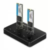 Qoltec 50310 Stacja dokująca do dysków 2x SSD M.2 SATA NGFF USB Type C