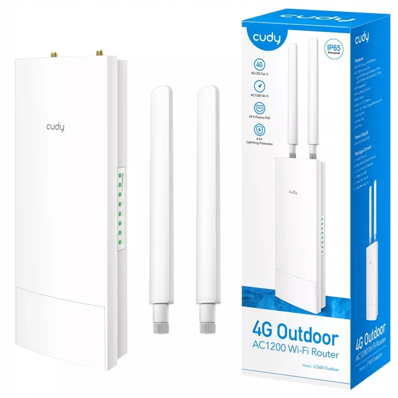 Router bezprzewodowy Cudy LT500 Fast Ethernet Dual-band (2,4 GHz / 5 GHz) 4G Biały