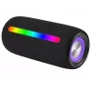 Przenośny głośnik stereo TRACER Stripe Czarny — 10 W RMS, Bluetooth/przewodowy, USB-A i USB-C, MicroSD, wbudowany akumulator (do 5 h)