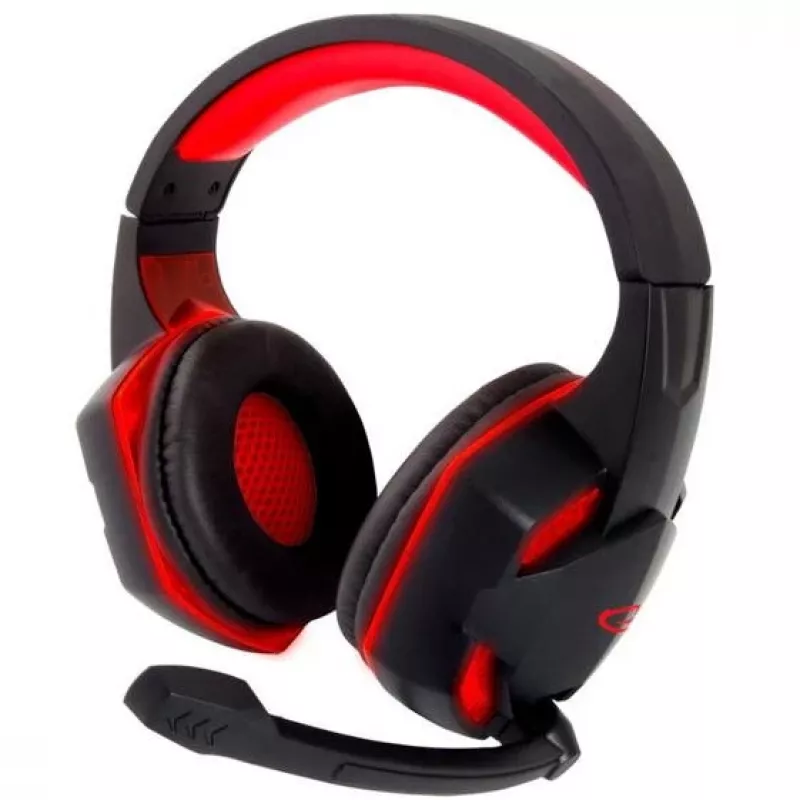 Zestaw słuchawkowy gamingowy ESPERANZA BLACKBIRD, mikrofon, USB/Jack 3,5 mm, czarno-czerwony