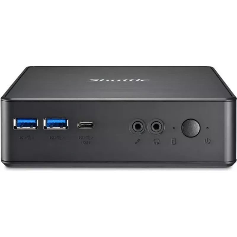 Shuttle XPC Nano PC NC40U5, Intel Core i5-1235U, 1x HDMI, 1x DP, 1x USB-C/DP, 6x USB3.2, 1x zatoka 2,5 cala, 2x M.2, 1x LAN, RAID, praca ciągła 24/7, w zestawie VESA i stojak