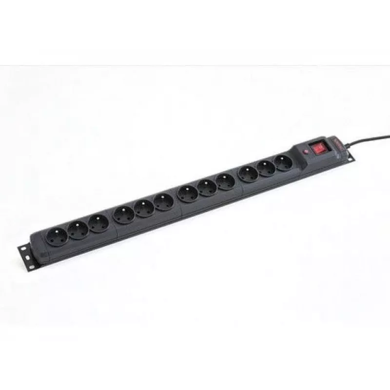 Armac M12 19-calowa listwa zasilająca do szafy Rack, 12x 230V, pionowa, 1,5m, czarna (M12/15/CZ)