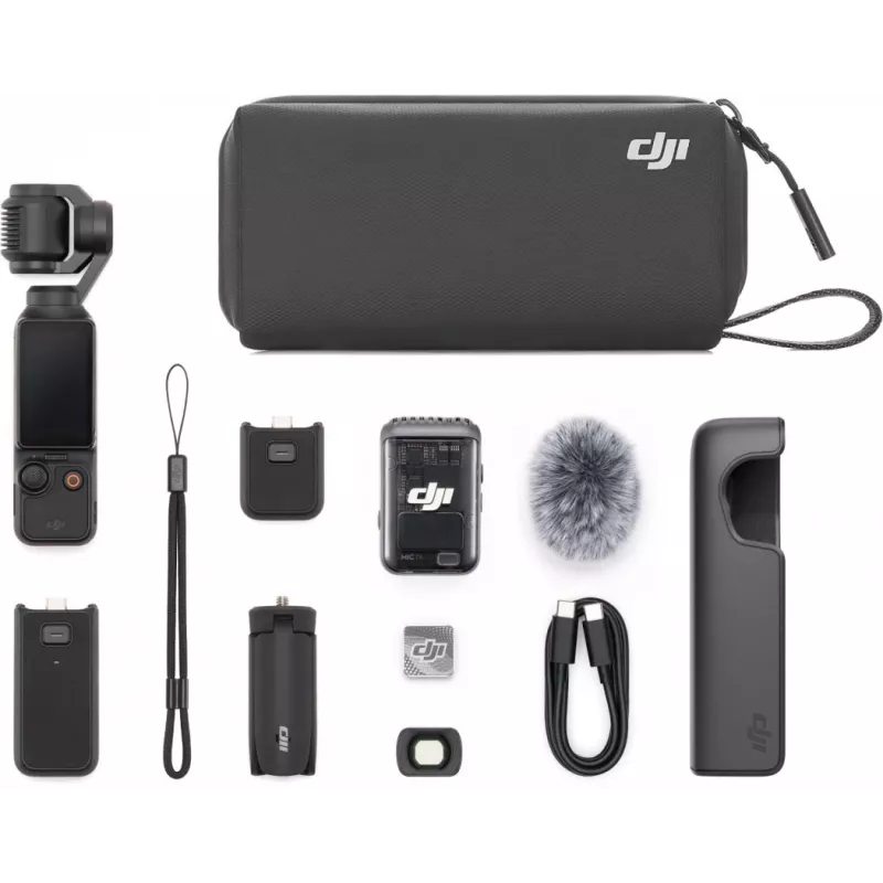 DJI Osmo Pocket 3 Creator Combo – 1 CMOS Gimbal-Kamera, 4K/120fps, 2-calowy ekran dotykowy OLED