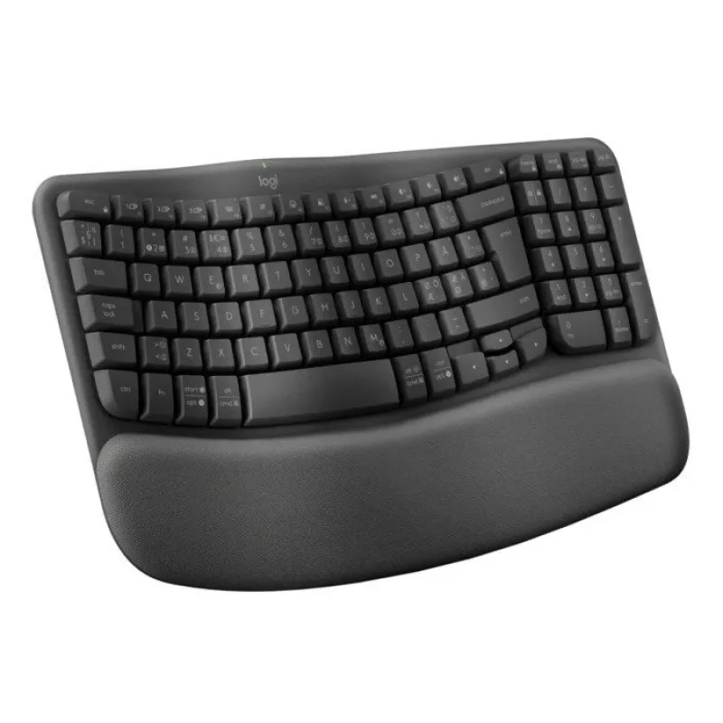Klawiatura Logitech Wave Keys Office RF Wireless + Bluetooth QWERTY duńska fińska norweska szwedzka grafitowa