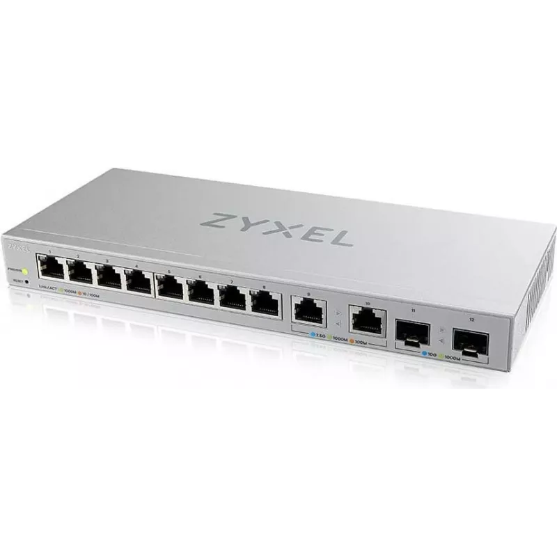 Przełącznik sieciowy Zyxel XGS1210-12-ZZ0102F zarządzany Gigabit Ethernet (10/100/1000) Szary