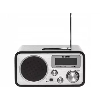 Przenośne radio ELTRA Kormoran analogowe FM LW LCD czarno-srebrne