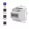 Trójfazowy elektroniczny licznik energii QOLTEC 50900 400V LCD 4P