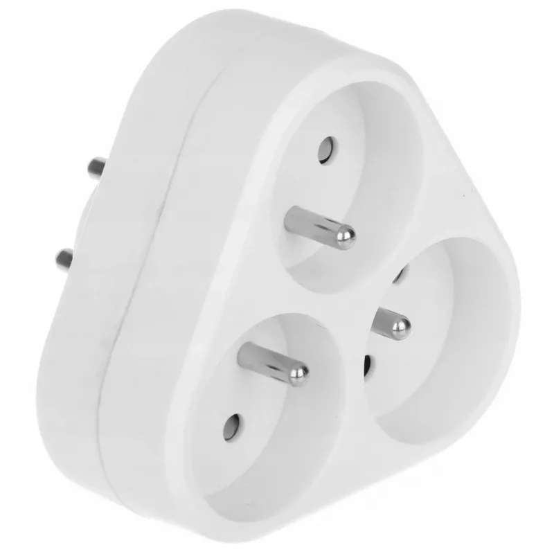 Adapter wtyczki zasilania Typ E FR na Typ F Biały Maclean MCE214