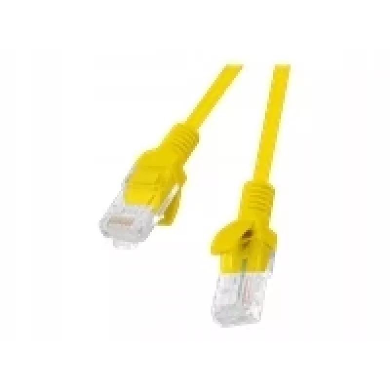 Kabel sieciowy LANBERG RJ-45 Cat5e PCU5-20CC-0025-Y, 0,25 m, żółty, U/UTP, CCA, 26 AWG