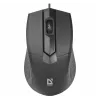 Przewodowa optyczna mysz praworęczna DEFENDER Optimum MB-270, 1000 DPI, USB Type-A, 3 przyciski, czarna, kabel 1,5 m
