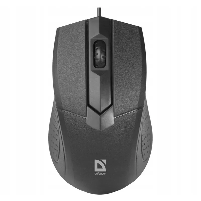Przewodowa optyczna mysz praworęczna DEFENDER Optimum MB-270, 1000 DPI, USB Type-A, 3 przyciski, czarna, kabel 1,5 m