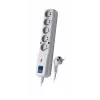 Listwa przeciwprzepięciowa LF-530WA, 3L EMI/RFI, 1,5m, szary