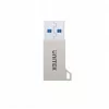 adapter złącza USB Type-A Unitek A1034NI, srebrny, USB 2.0/3.2 Gen1, do 5 Gbit/s, obudowa cynkowa, 36×16,7×5,7 mm