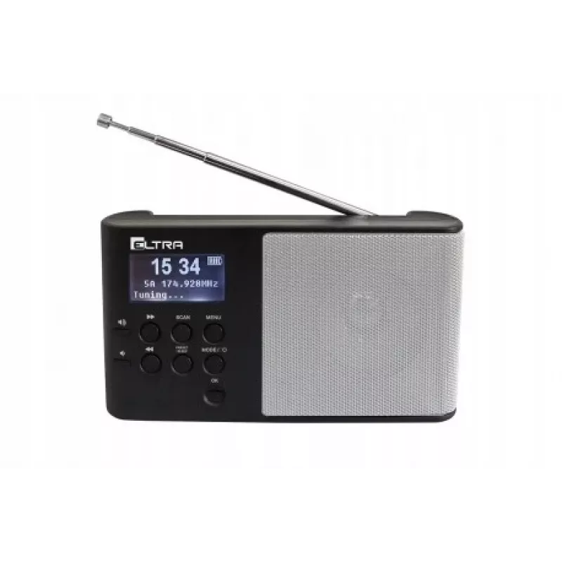 Stołowe radio DAB+ Eltra model w kolorze srebrnym