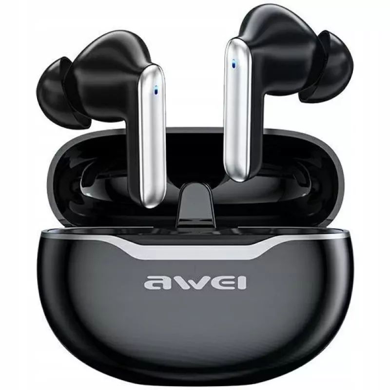 Słuchawki Awei T50 TWS Bluetooth 5.3 z etui ładującym / Czarny