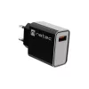 NATEC AC szybkie ładowanie przewodowa ładowarka wewnętrzna Ribera — 18W (5–15V, do 3A), 1× USB-A, czarna