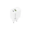 Ładowarka sieciowa szybkiego ładowania NATEC RIBERA 12V 20W USB-C PD 3.0 + USB-A Samsung AFC biała