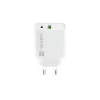Ładowarka sieciowa szybkiego ładowania NATEC RIBERA 12V 20W USB-C PD 3.0 + USB-A Samsung AFC biała