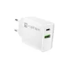 Ładowarka sieciowa szybkiego ładowania NATEC RIBERA 12V 20W USB-C PD 3.0 + USB-A Samsung AFC biała