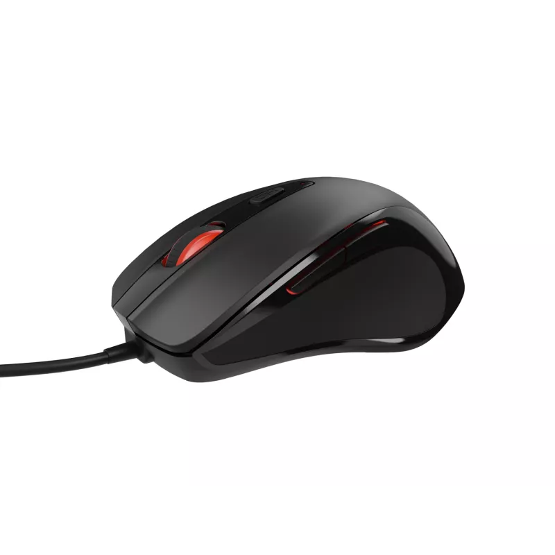 Przewodowa mysz optyczna NATEC NMY-2047 USB Type-A, 4000 DPI, 6 przycisków, praworęczna, podświetlenie