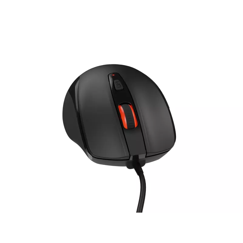 Przewodowa mysz optyczna NATEC NMY-2047 USB Type-A, 4000 DPI, 6 przycisków, praworęczna, podświetlenie