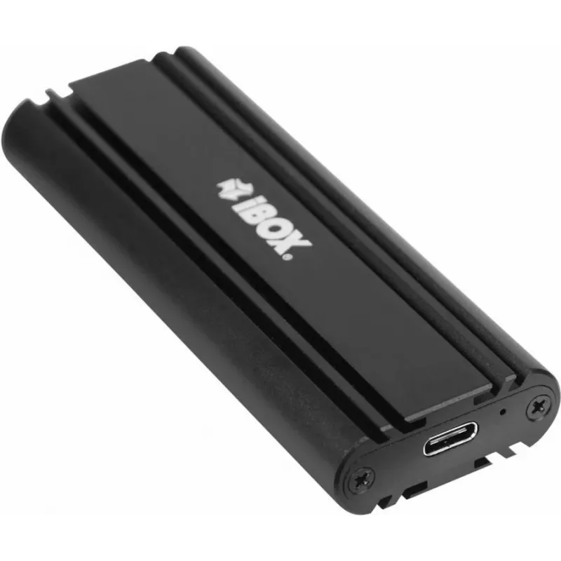 Obudowa SSD IBOX HD-07 na 1 dysk M.2, USB 3.2 Gen 2 (10 Gbit/s), USB-C, czarna