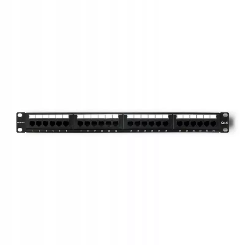 Panel krosowy RACK 24 porty, kat.6 UTP