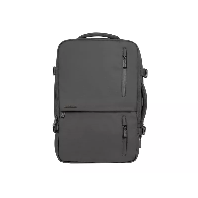 Plecak outdoorowy NATEC NTO-2116 bezramowy poliestrowy czarny 330×240×440 mm z kieszenią na tablet i 10 kieszeniami