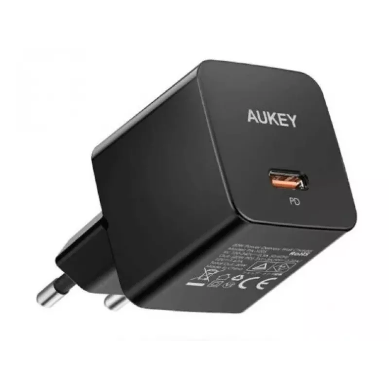 Ładowarka ścienna Aukey PA-Y20S 20W USB-C Power Delivery, kompaktowa jednoportowa