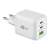 Ładowarka USB-C Fast Charger Nano, PD, GaN, 65 Watt (biała, 1x USB-A, 2x USB-C PD, Charge 3.0)