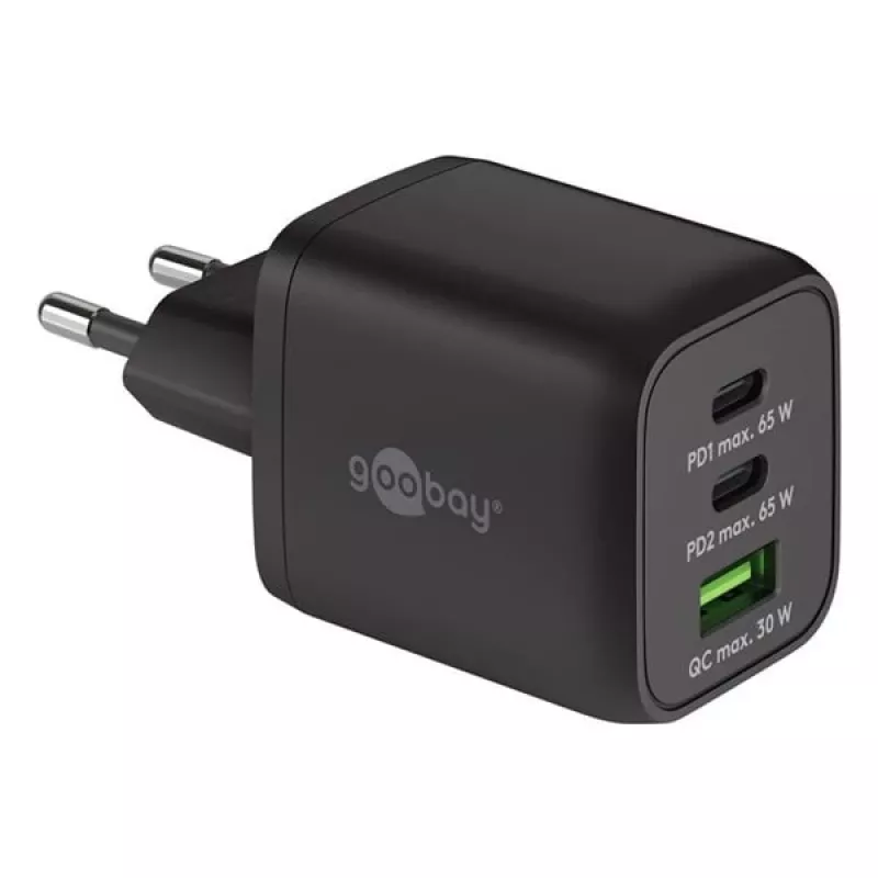 Goobay 64753 Charger for Mobile Devices Headphones - Smartphone - Tablet Czarny AC Fast Charging do użytku wewnętrznego (64753)