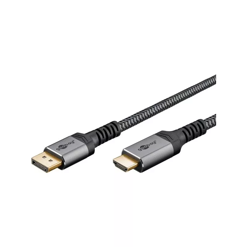 Goobay 65270 Przejściówka wideo 3 m DisplayPort HDMI Szary (65270)