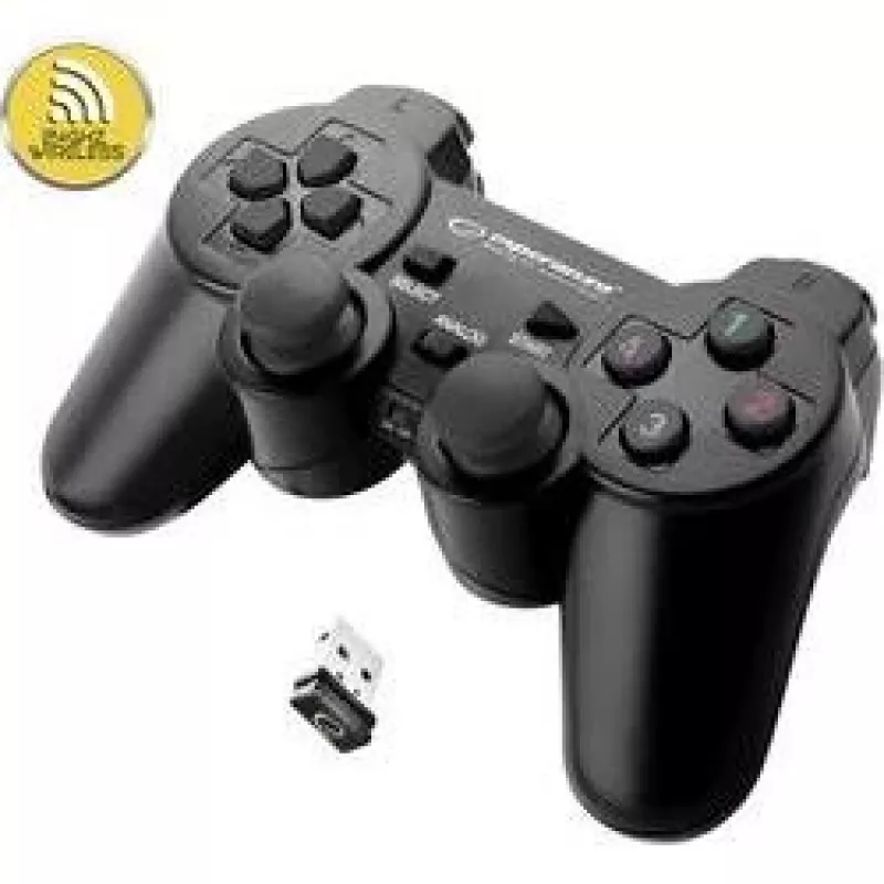 Kontroler do gier Esperanza EGG108K Czarny USB 2.0 Gamepad Analogowy / Cyfrowy PC, Playstation 3