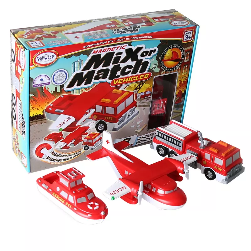 Zestaw pojazdów Popular Playthings Mix or Match Vehicles Fire and Rescue