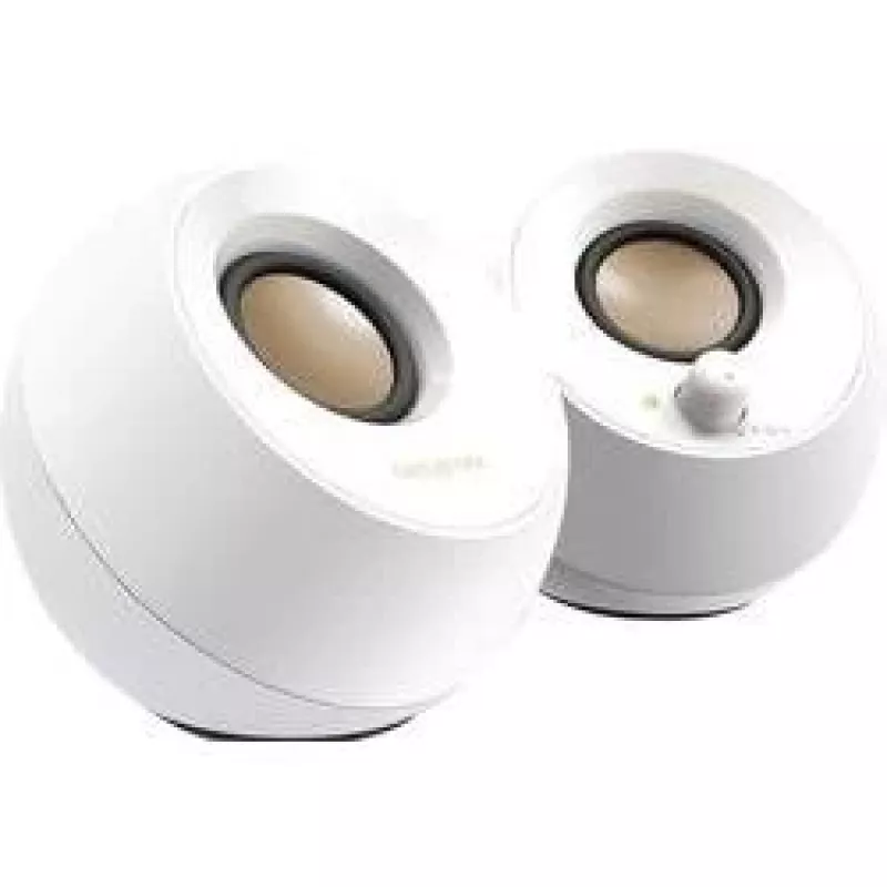 Creative Pebble 2.0 Zestaw głośników stereo na biurko, biały