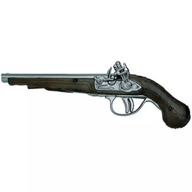 Metalowy pistolet piracki Pulio model 15541/0 o realistycznym wzornictwie