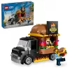 LEGO City Burger Van Food Truck Toy for 5 Plus Year Old Boys & Girls Vehicle Building Toys Kitchen Playset with Vendor Minifigure and Accessories