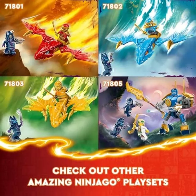 LEGO NINJAGO Arin’s Battle Mech — figurka akcji ninja, zabawka dla chłopców i dziewczynek od 4 lat, zestaw Dragons Rising z minifigurką Arin i mini Katą