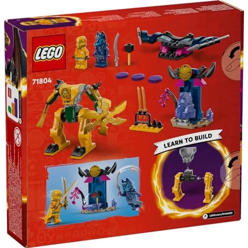 LEGO NINJAGO Arin’s Battle Mech — figurka akcji ninja, zabawka dla chłopców i dziewczynek od 4 lat, zestaw Dragons Rising z minifigurką Arin i mini Katą