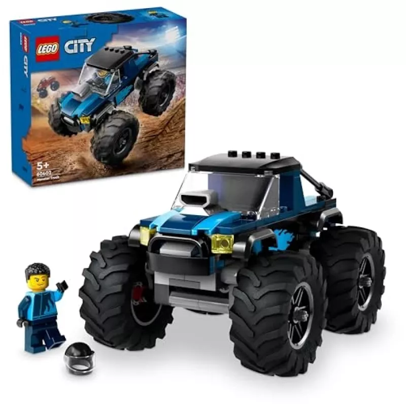 Zabawka konstrukcyjna LEGO City 60402 Niebieski Monster Truck z dużymi oponami, 148 elementów, 1 minifigurka, wiek 5+