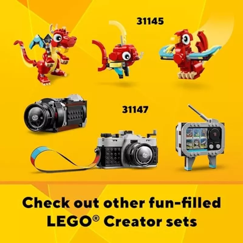 Zestaw LEGO Creator 2-w-1 Ciężarówka z platformą i śmigłowiec 31146, konwertowalna konstrukcja dla dzieci